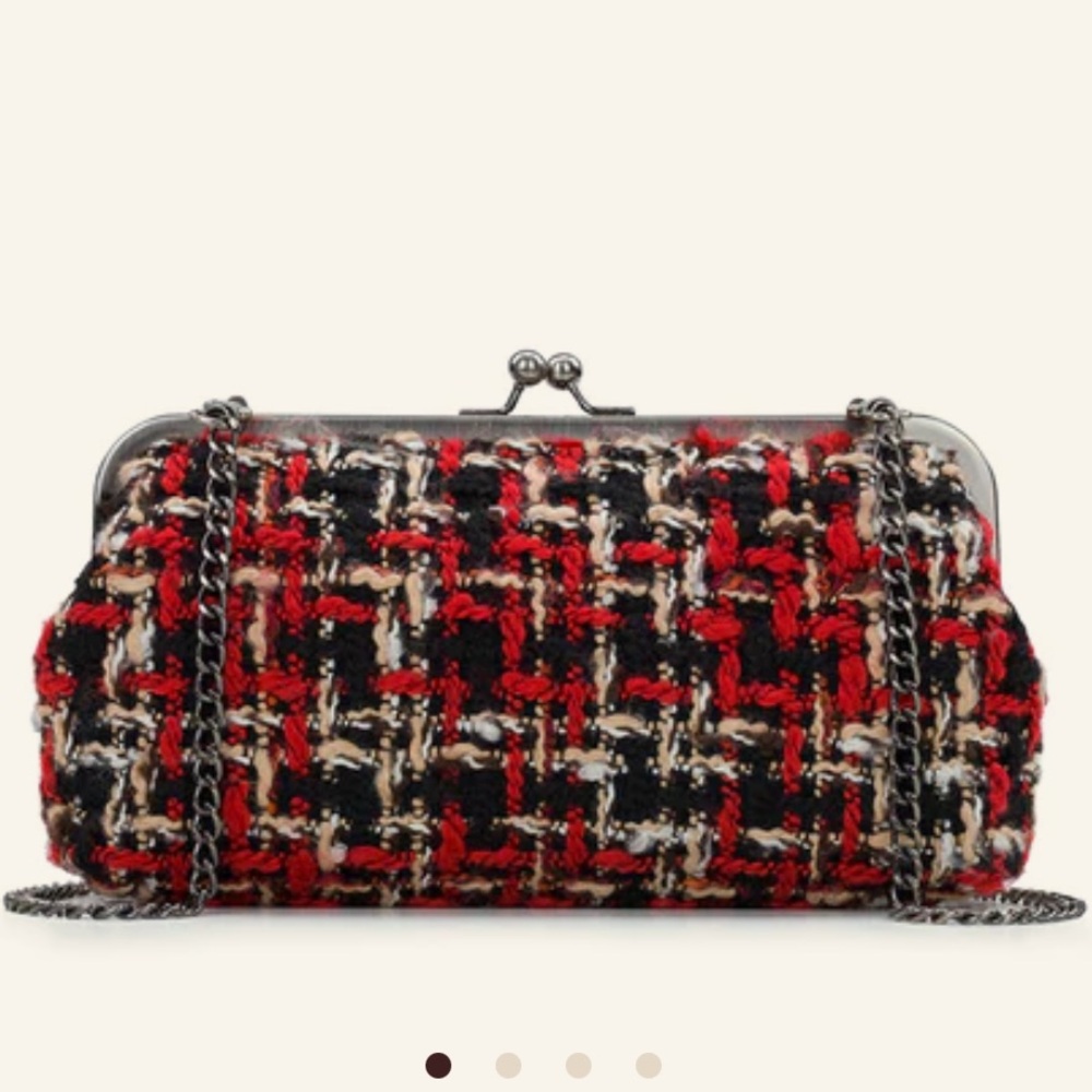 NWT Patricia Nash Potenaz Frame Bag in Boucle